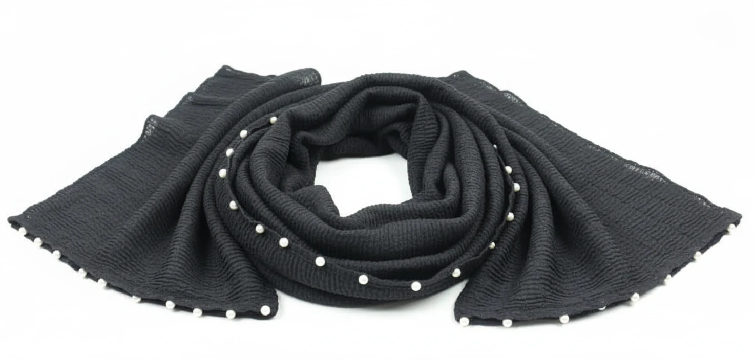 شال مشکی پاییزی برشکا