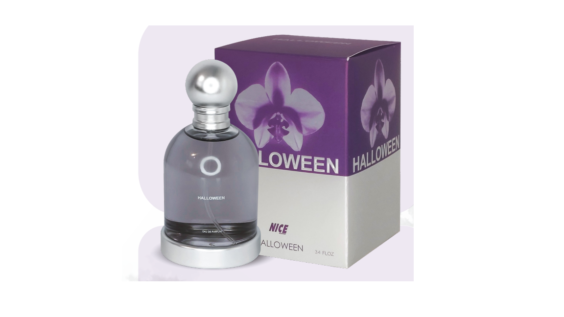 ادوپرفیوم زنانه نایس NICE مدل هالووین بنفش Halloween حجم 100 میل