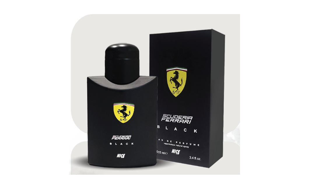 ادوپرفیوم نایس  NICE  مدل فراری بلک  FERRARI BLACK حجم 100 میلی لیتر