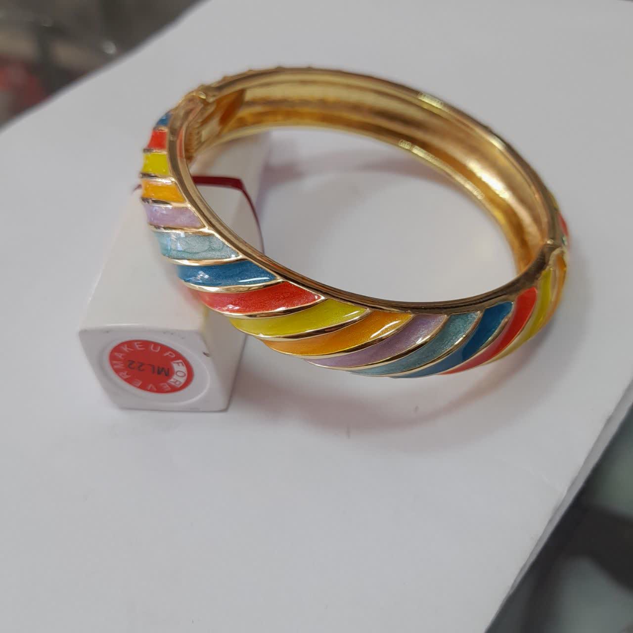 دستبند النگویی زنانه مدل میناکاری