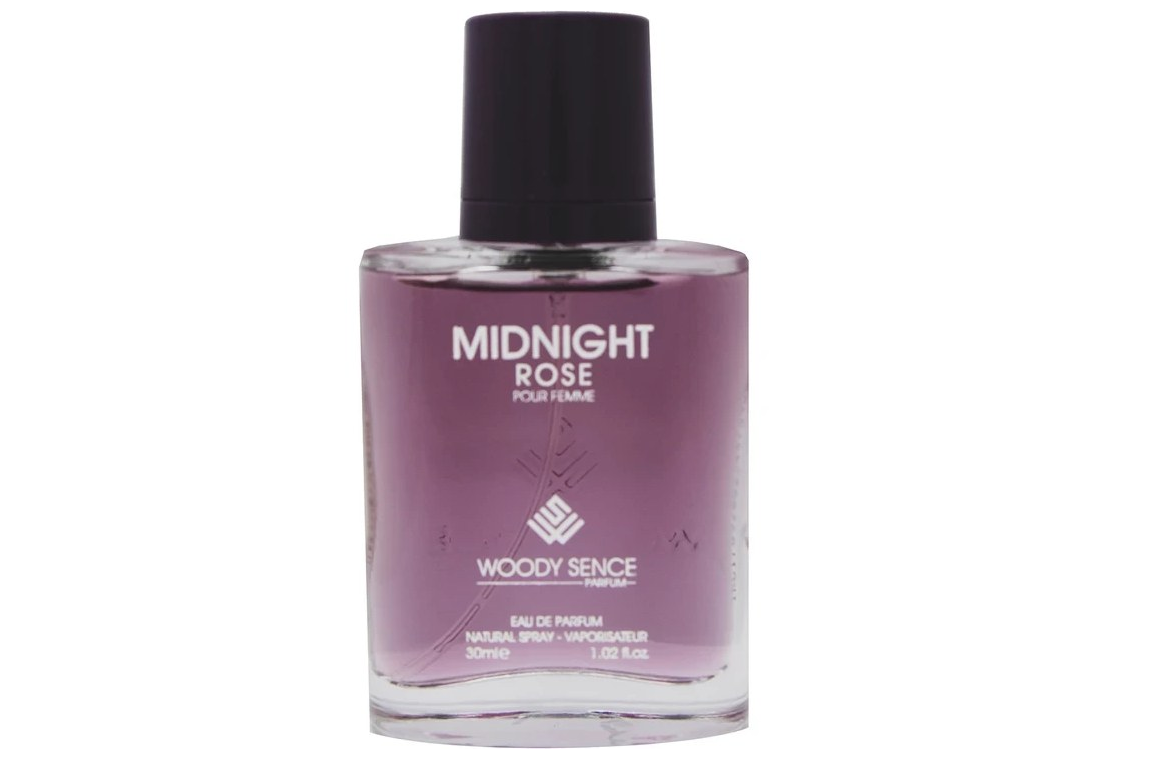 عطر جیبی زنانه وودی سنس مدل میدنایت رز Midnight Rose حجم 30 میلی لیتر